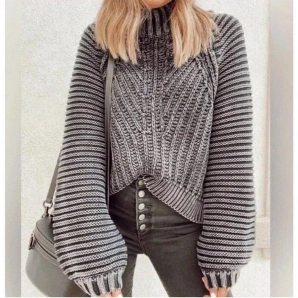 Free People Sweetheart Mock Neck Sweater